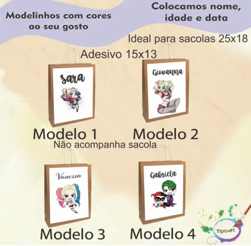 Adesivo para Sacola 15x13-arlequina