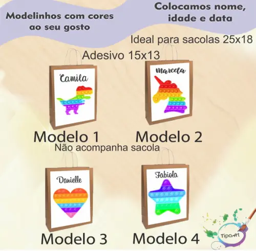 Adesivo para Sacola 15x13-pop Fidget