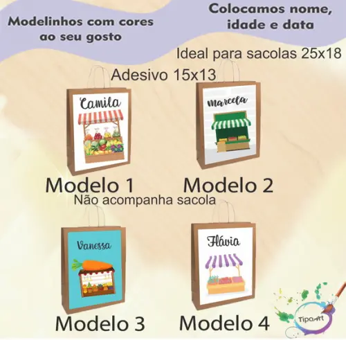Adesivo para Sacola 15x13-quitandinha