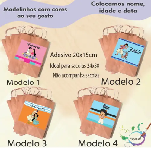 Adesivo para Sacola 20x15 -aladim