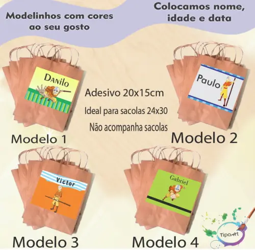 Adesivo para Sacola 20x15 -avatar Aang