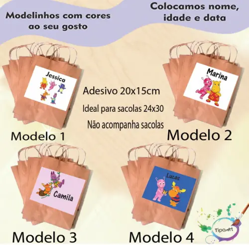 Adesivo para Sacola 20x15 -backyardigans