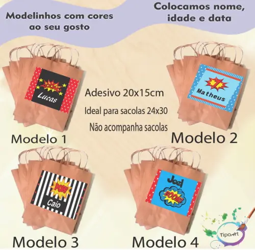 Adesivo para Sacola 20x15 -bomba