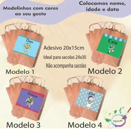 Adesivo para Sacola 20x15 -buzz Lightyear