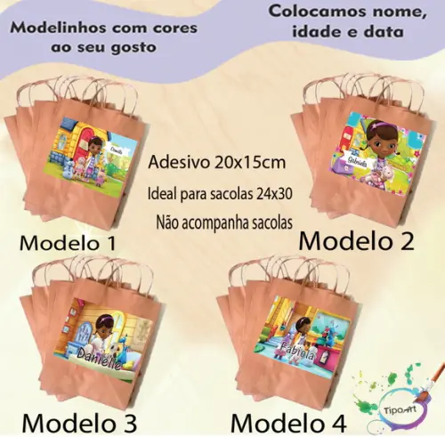 Adesivo para Sacola 20x15 -doutora Brinquedos