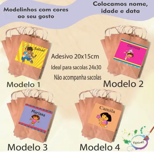 Adesivo para Sacola 20x15 -dora