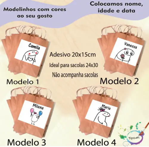 Adesivo para Sacola 20x15 -flork
