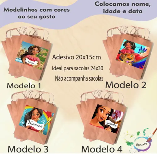 Adesivo para Sacola 20x15 -elena de Avalor