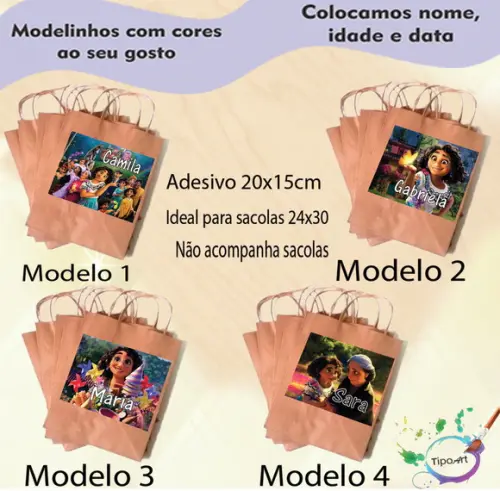 Adesivo para Sacola 20x15 -encanto