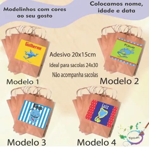 Adesivo para Sacola 20x15 -genio