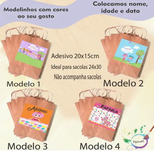 Adesivo para Sacola 20x15 -lalaloopsy