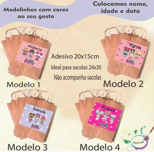 Adesivo para Sacola 20x15 -lol