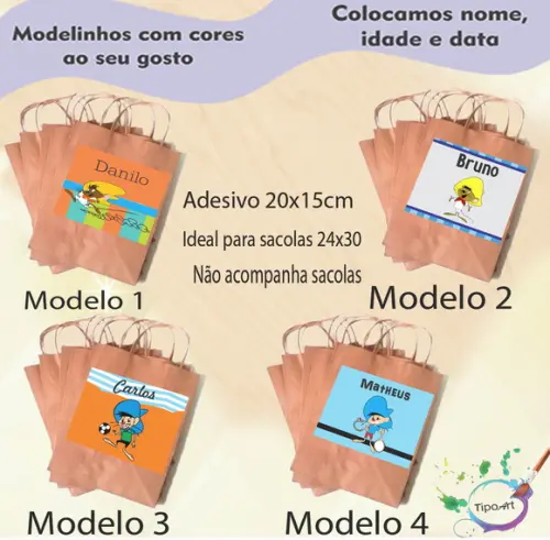 Adesivo para Sacola 20x15 -ligeirinho