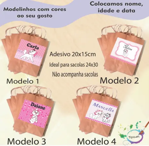 Adesivo para Sacola 20x15 -marie