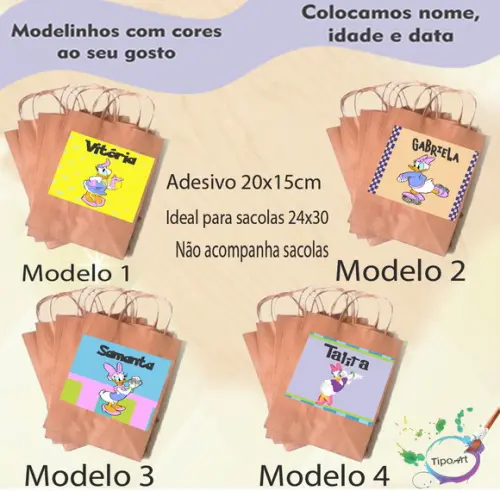 Adesivo para Sacola 20x15 -margarida
