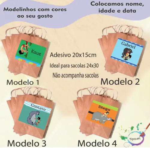 Adesivo para Sacola 20x15 -mogli