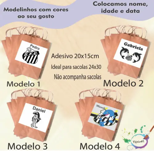 Adesivo para Sacola 20x15 -peixe