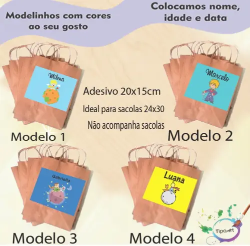 Adesivo para Sacola 20x15 -pequeno Príncipe