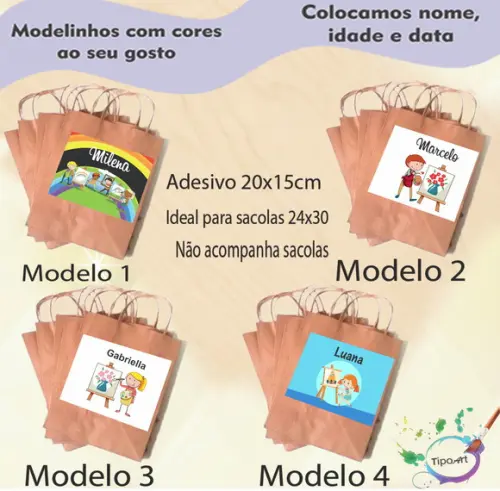 Adesivo para Sacola 20x15 -pintando o 7