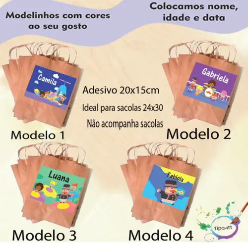Adesivo para Sacola 20x15 -radio Bita