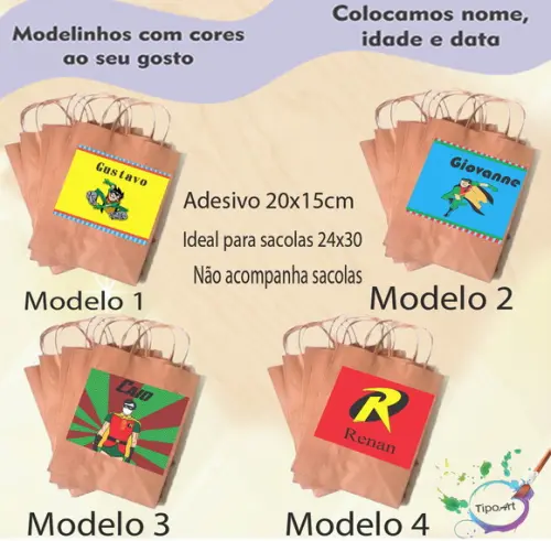 Adesivo para Sacola 20x15 -robin