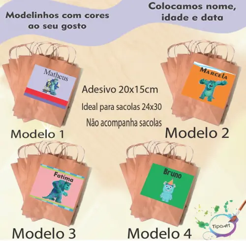 Adesivo para Sacola 20x15 -sullivan