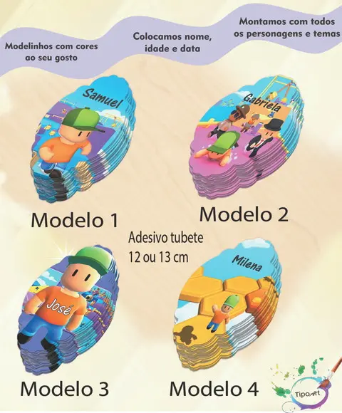 Adesivo para Tubete 12 ou 13 cm