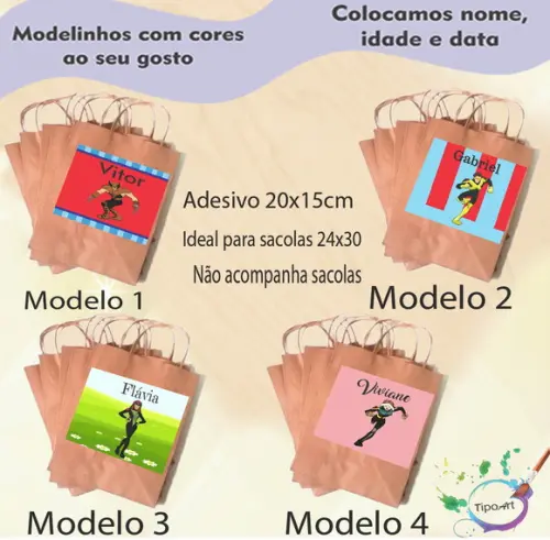 Adesivo para Sacola 20x15 -x Mens