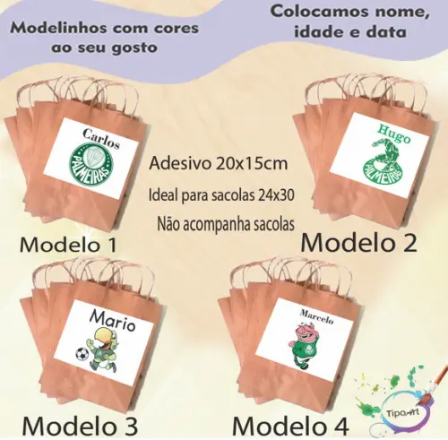 Adesivo para Sacola 20x15 -verdão