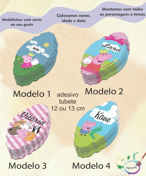 Adesivo para Tubete 12 ou 13 cm