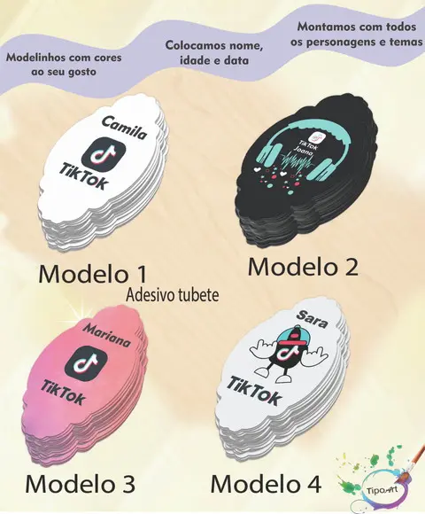 Adesivo para Tubete 12 ou 13 cm