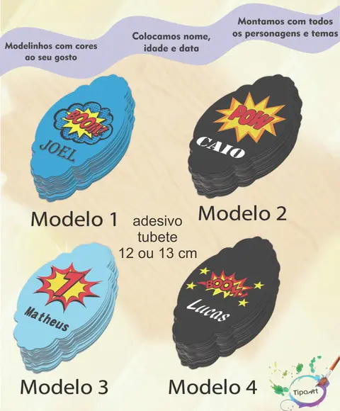 Adesivo para Tubete 12 ou 13 Cm-bomba