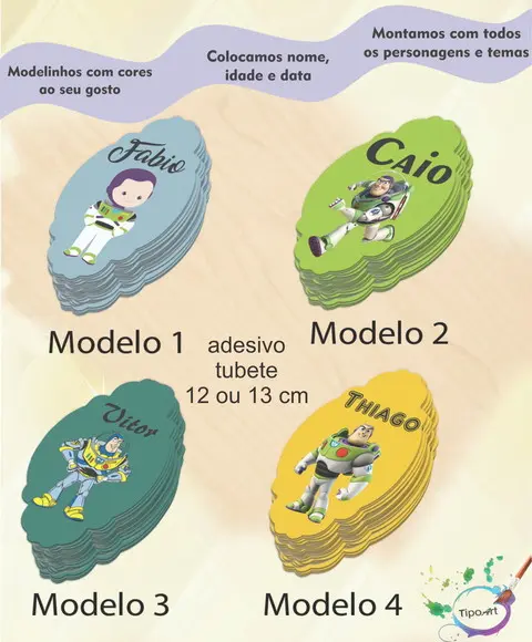 Adesivo para Tubete 12 ou 13 Cm-buzz Lightyear