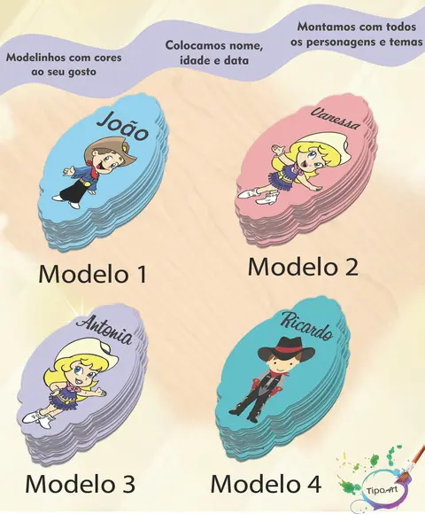 Adesivo para Tubete 12 ou 13 Cm-cowboy