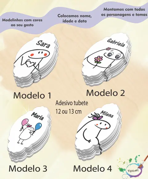 Adesivo para Tubete 12 ou 13 Cm-flork