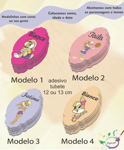 Adesivo para Tubete 12 ou 13 Cm-lola