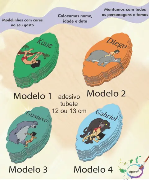 Adesivo para Tubete 12 ou 13 Cm-mogli