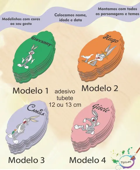 Adesivo para Tubete 12 ou 13 Cm-pernalonga