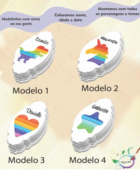 Adesivo para Tubete 12 ou 13 Cm-pop Fidget