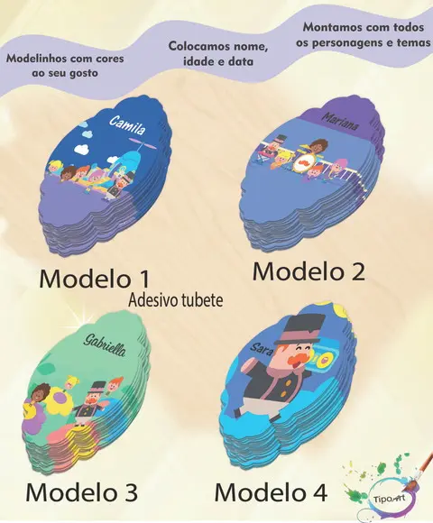 Adesivo para Tubete 12 ou 13 Cm-radio Bita