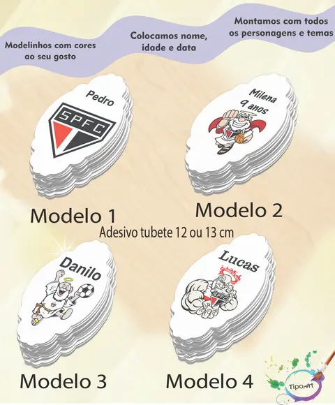 Adesivo para Tubete 12 ou 13 Cm-sp