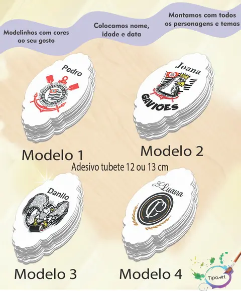Adesivo para Tubete 12 ou 13 Cm-timão