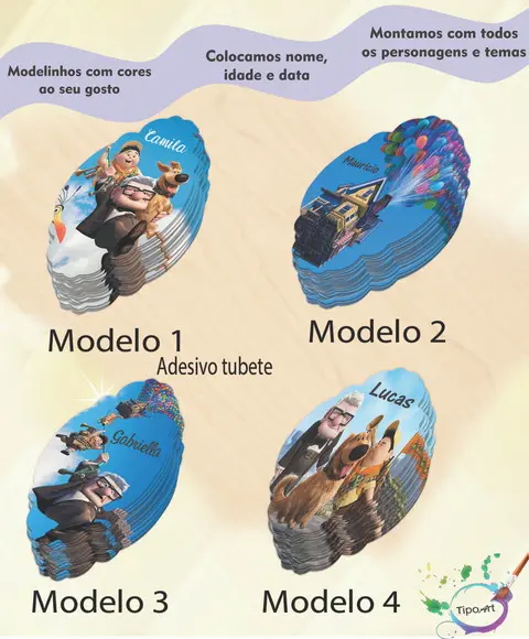 Adesivo para Tubete 12 ou 13 Cm-up Altas Aventuras