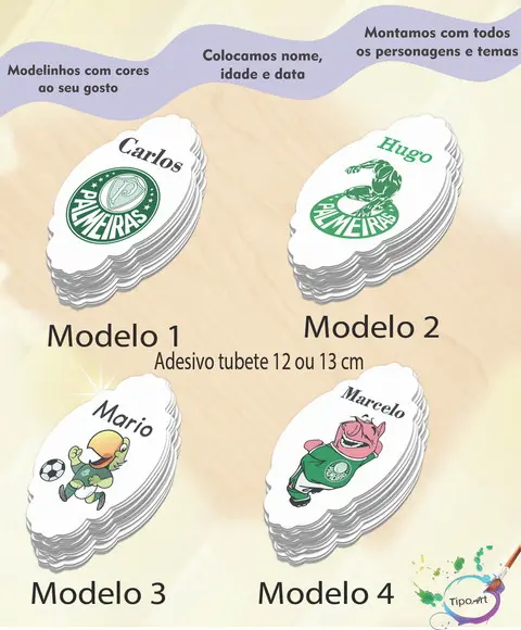 Adesivo para Tubete 12 ou 13 Cm-verdão