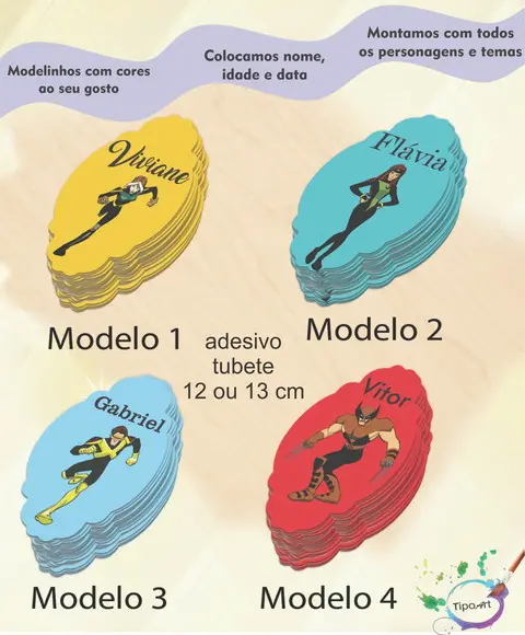 Adesivo para Tubete 12 ou 13 Cm-x Mens