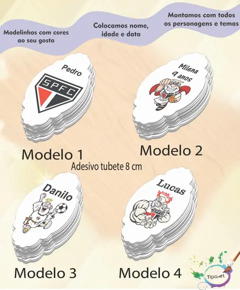 Adesivo para Tubete 8 cm -sp