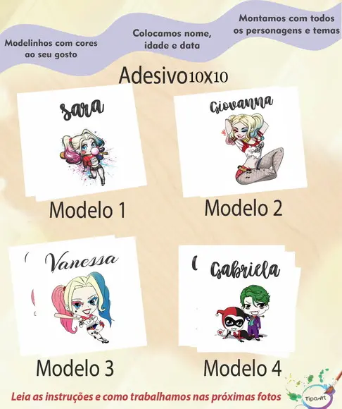 Adesivo Quadradinho 10x10 Cm-arlequina