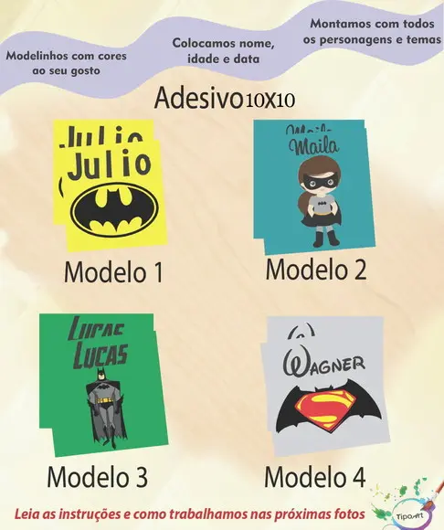 Adesivo Quadradinho 10x10 Cm-batman