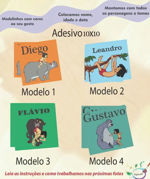 Adesivo Quadradinho 10x10 Cm-mogli