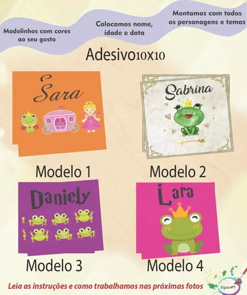Adesivo Quadradinho 10x10 Cm-sapinho